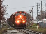 CN 2258 leads train 403 at Rimouski station